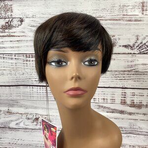 Bio Shag Tapered Wig SP1B/30 Black w/ Highlights Heat Safe Adjustable Synthetic